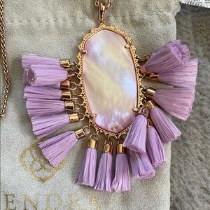 Kendra Scott Rayne vintage lavender Tassel Necklace